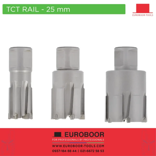 قیمت و خرید انواع مته گردبر TCT سر الماسه ریلی - ۲۵ میلی‌متر در سایزهای کوچک تا بزرگ